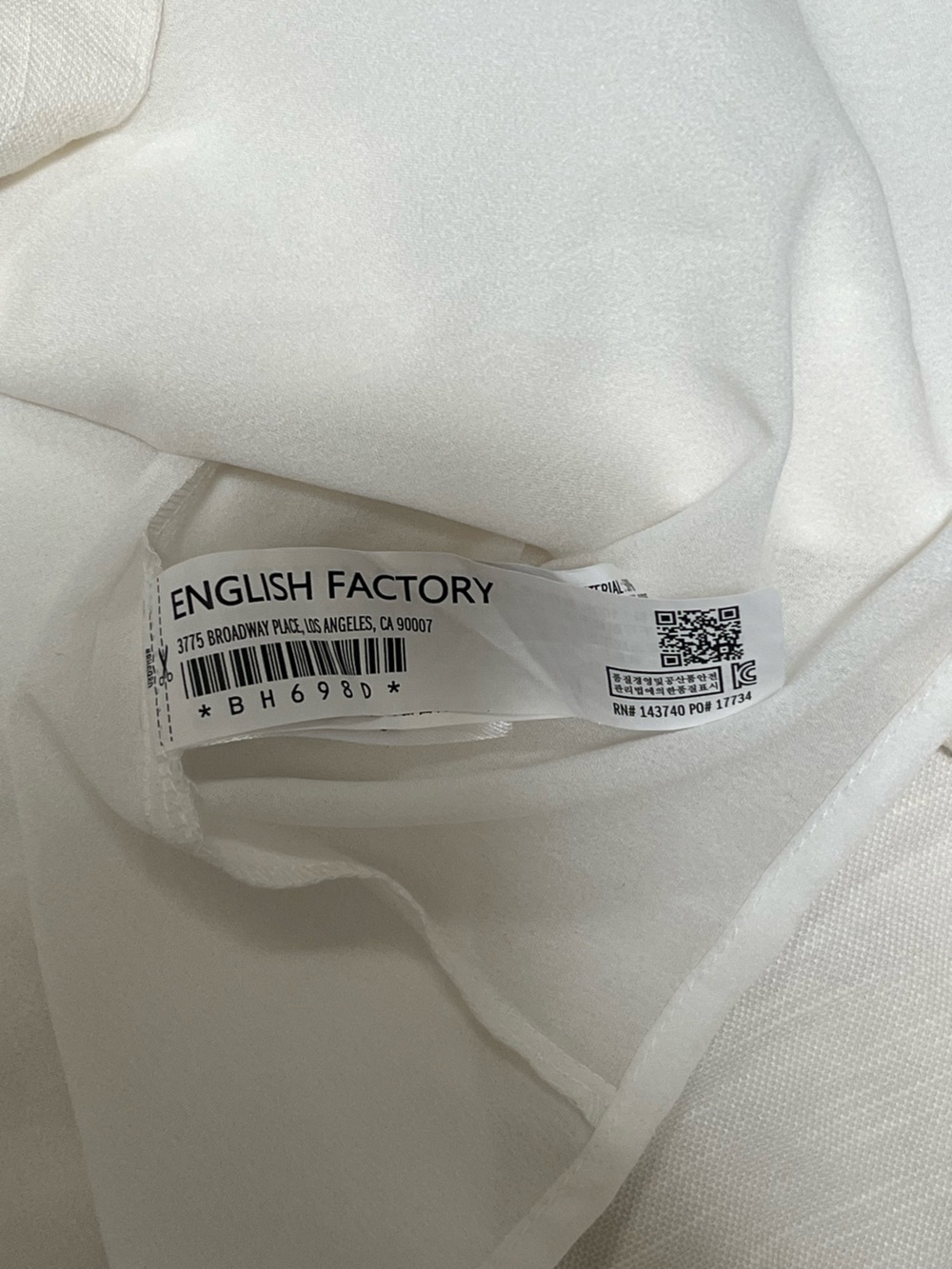English Factory ivory White Sailor Collar Linen Blend Shift Mini Dress Nautical - Picture 7 of 10